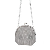 Metallic Chainmail Purse – Retro Silver Mesh Evening Handbag for Women